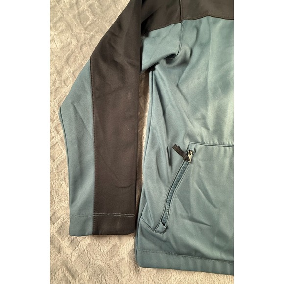 Boys North Face Soft Shell Jacket Size XL (18-20) Black Grayish Blue - Picture 2 of 16